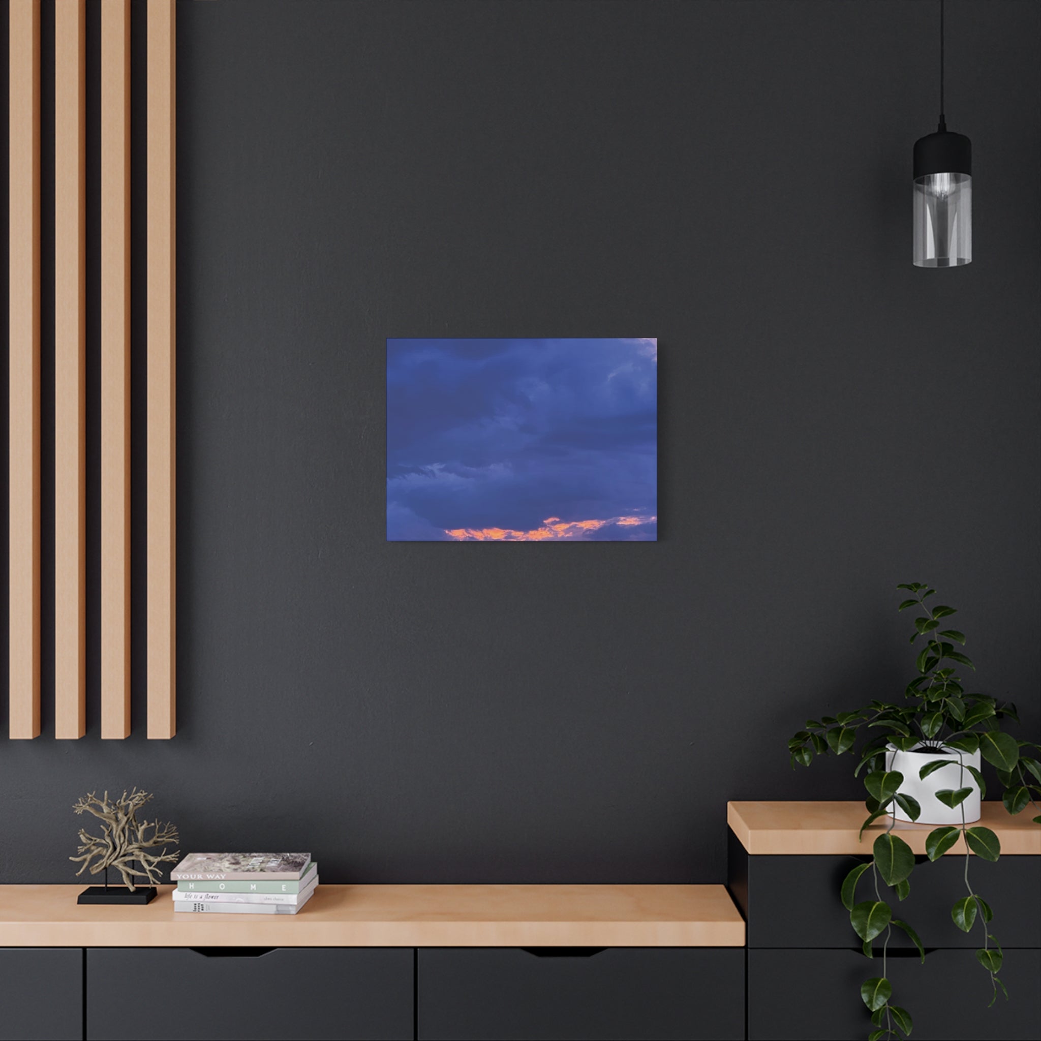 Blue Sunset c Matte Canvas Wall Art — Stretched 1.25"