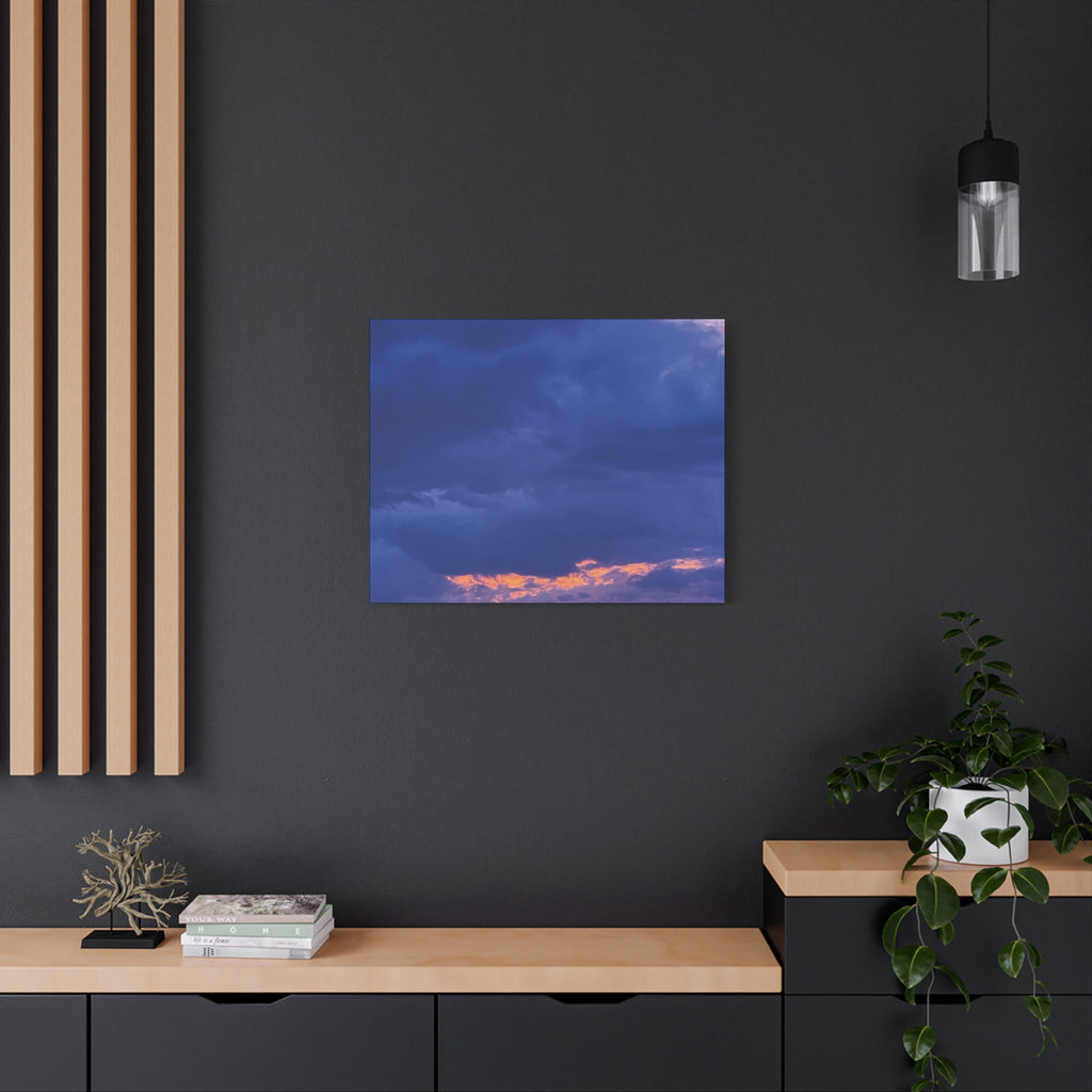 Blue Sunset c Matte Canvas Wall Art — Stretched 1.25"