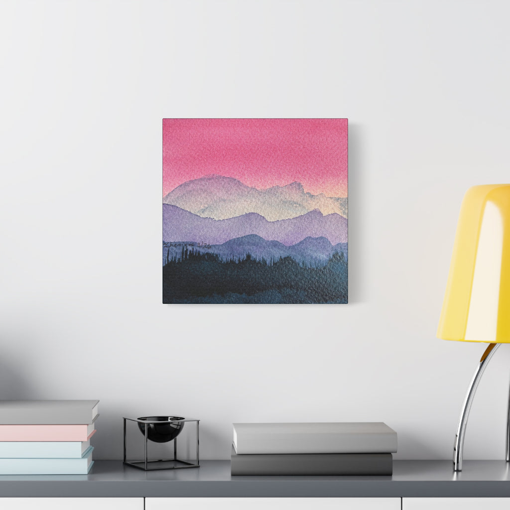 Jen Pink Sky watercolor on canvas