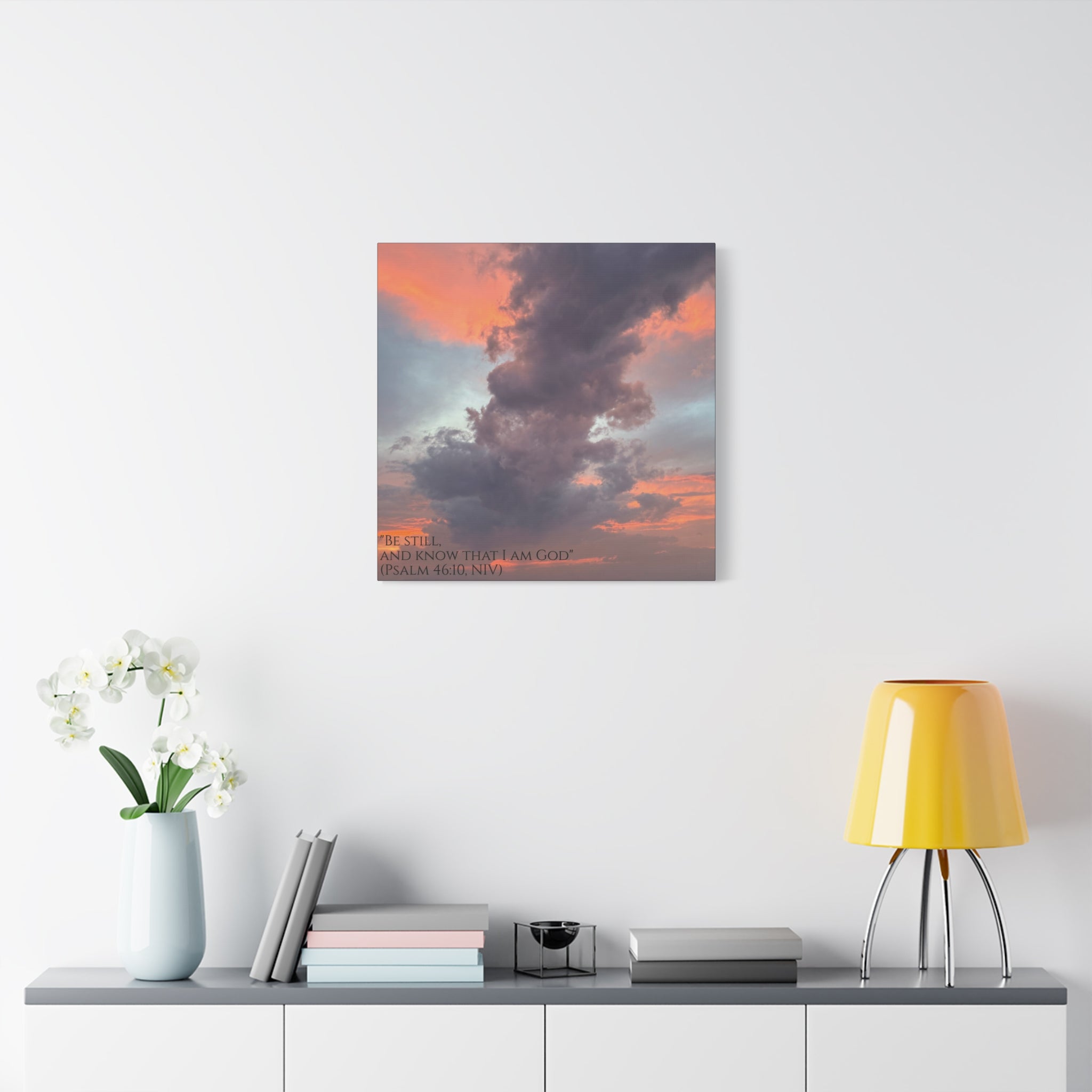 Be Still Scriptural Canvas Print — Matte Stretched Wall Art