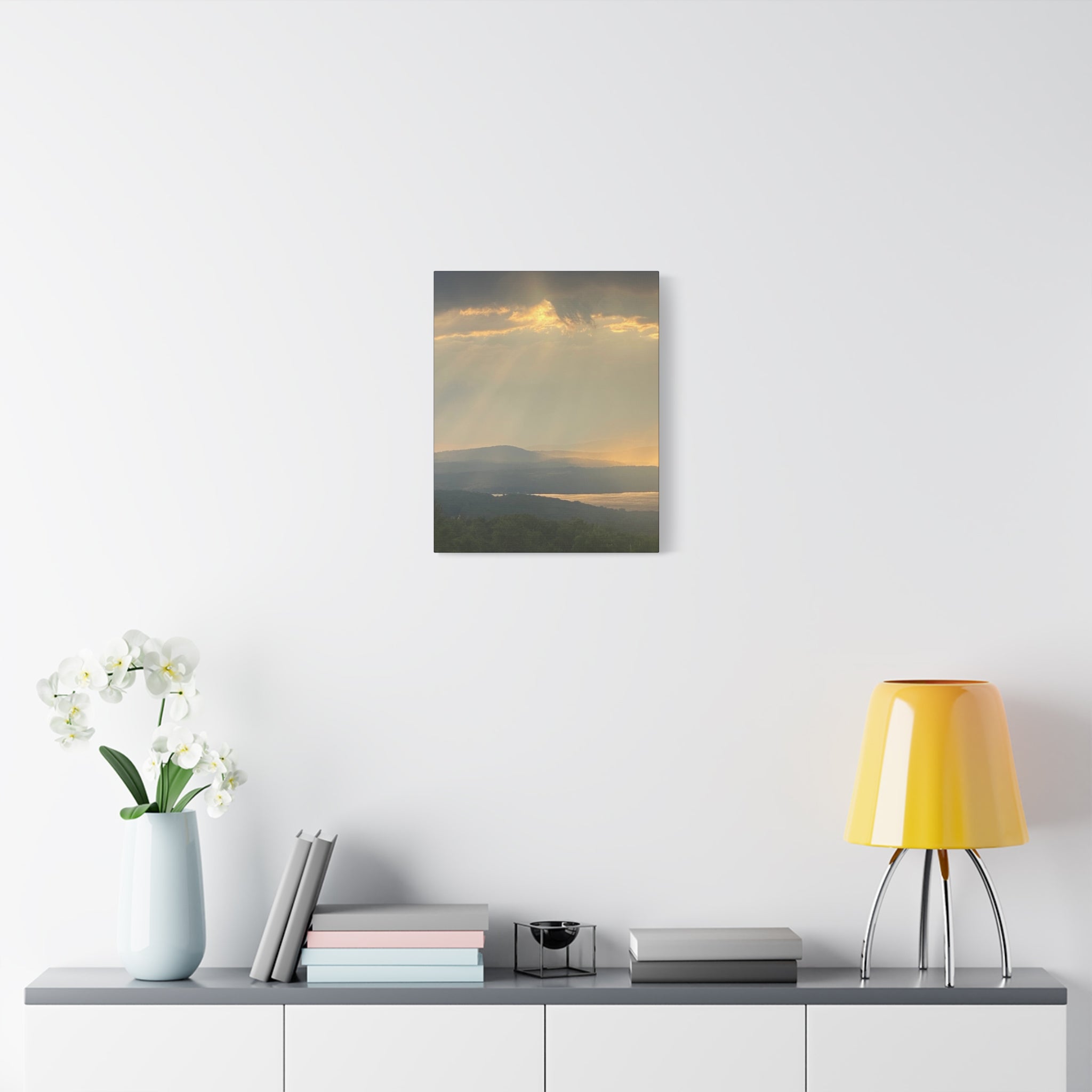 Pale Gold Mist Photo- Matte Stretched Landscape Print