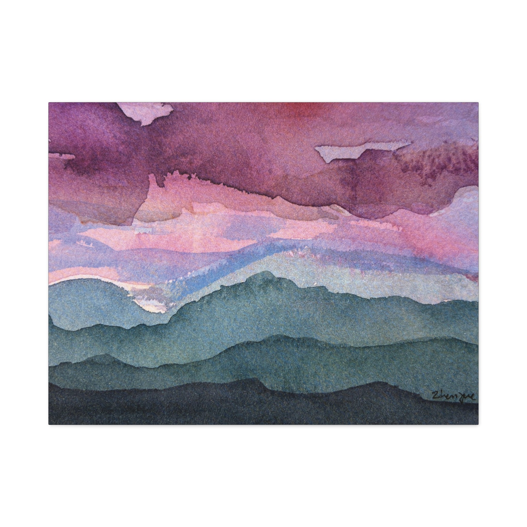 Spring 26 Vivid watercolor on canvas