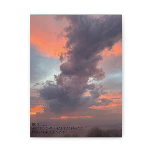 Be Still Scriptural Canvas Print — Matte Stretched Wall Art