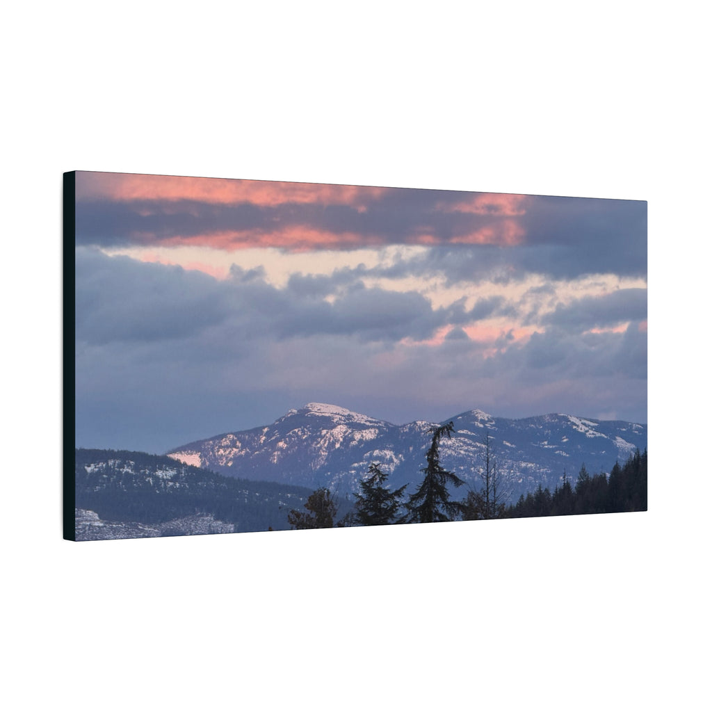 British Columbia Spring Mountain Photo Canvas Wall Art — Stretched Matte Landscape Print