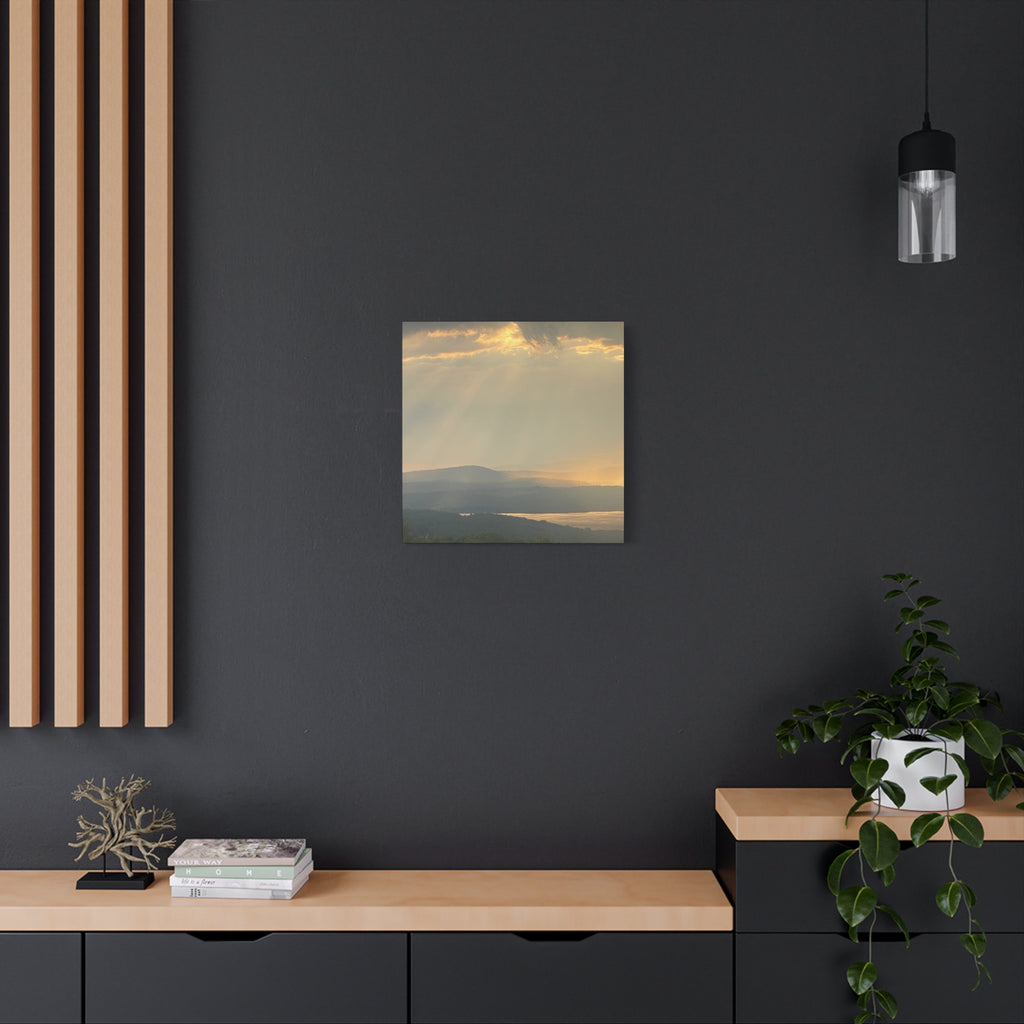 Pale Gold Mist Photo- Matte Stretched Landscape Print