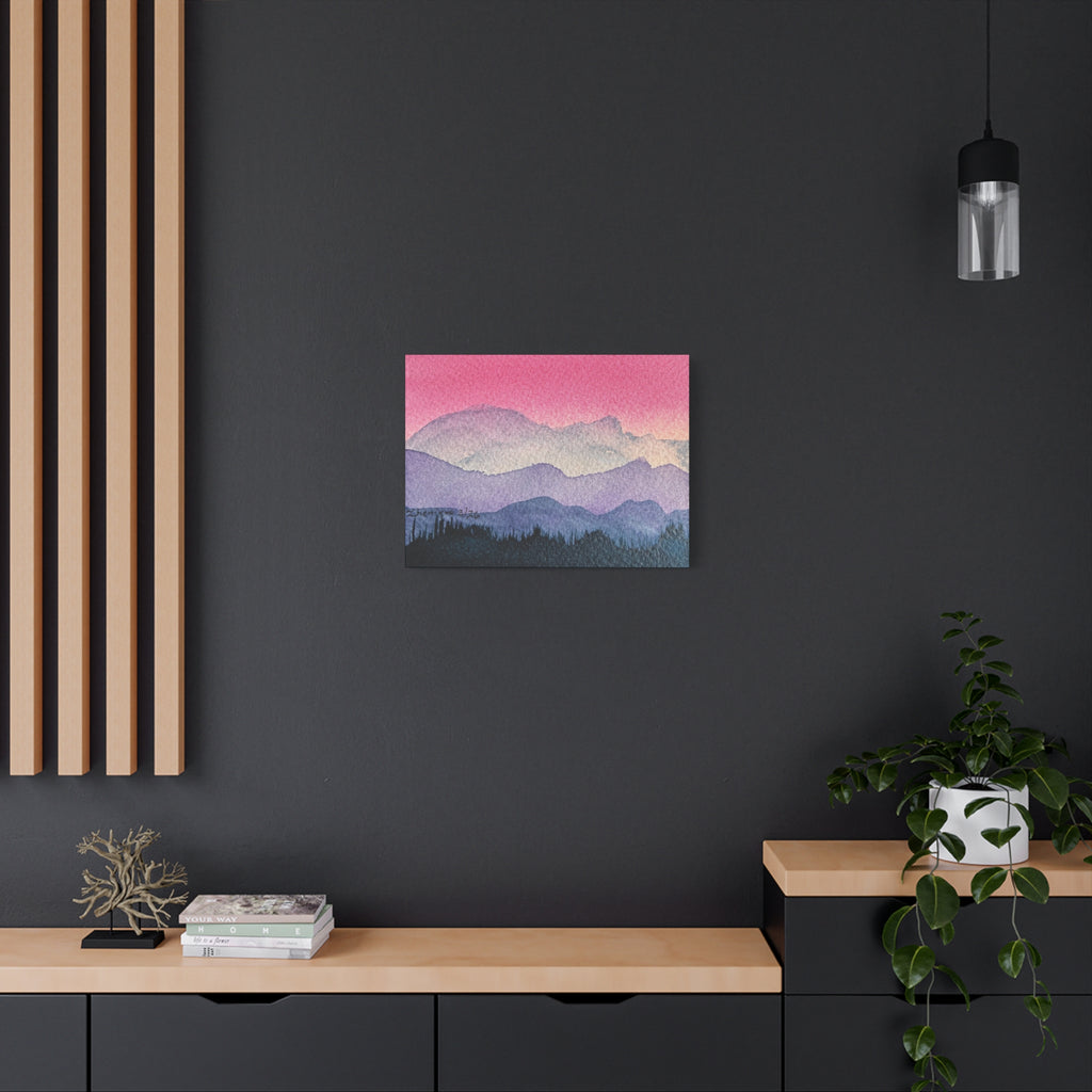 Jen Pink Sky watercolor on canvas