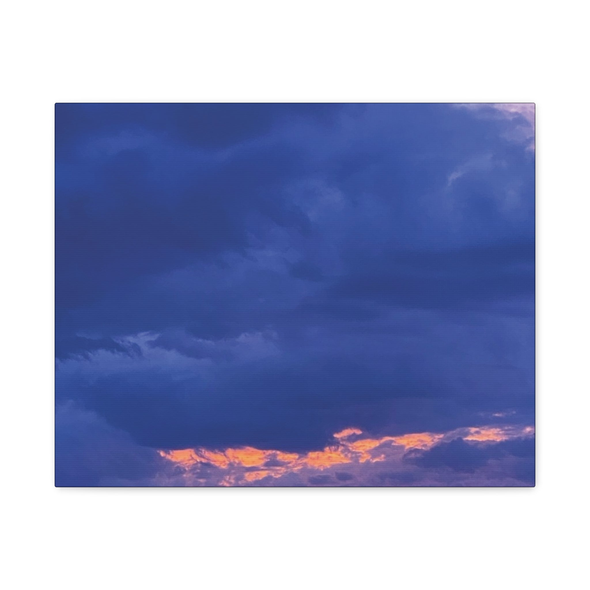 Blue Sunset c Matte Canvas Wall Art — Stretched 1.25"
