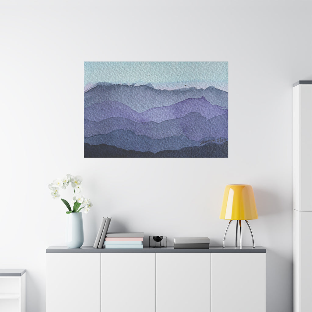 British Columbia Foggy d Watercolor Canvas Print
