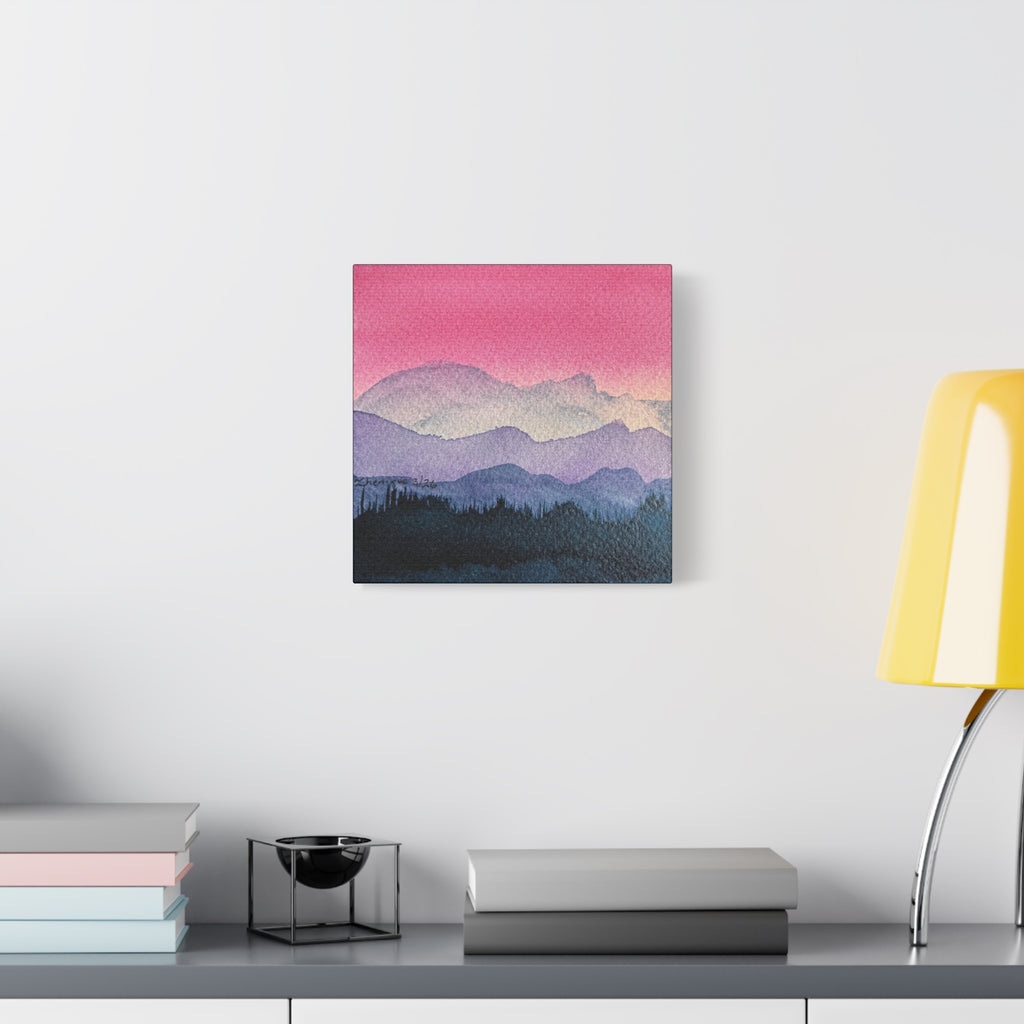 Jen Pink Sky watercolor on canvas