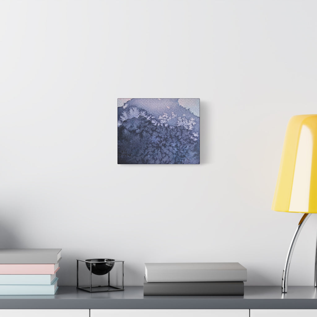 Kyle Abstract Indigo Watercolor Canvas Print — Matte Stretched Wall Art