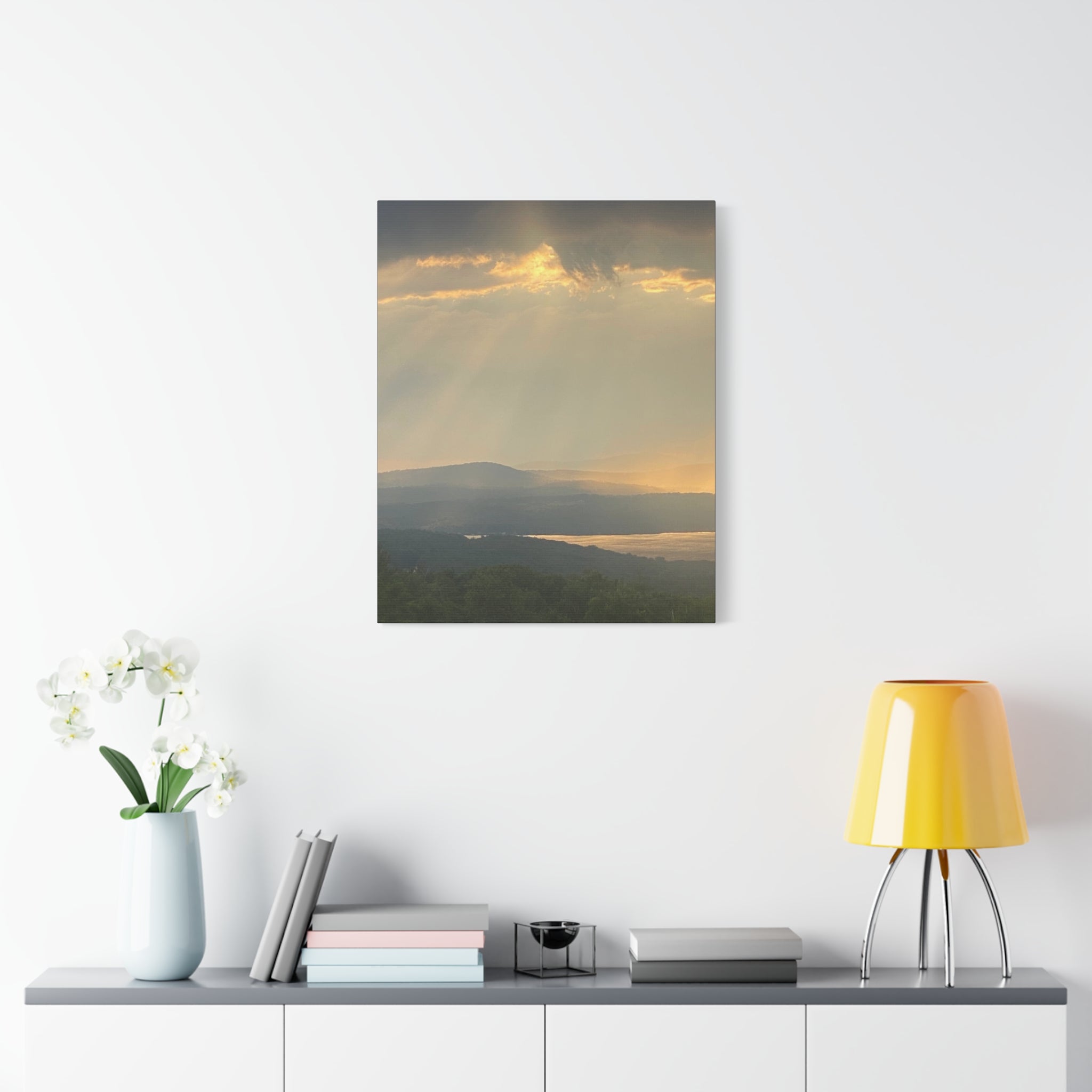 Pale Gold Mist Photo- Matte Stretched Landscape Print