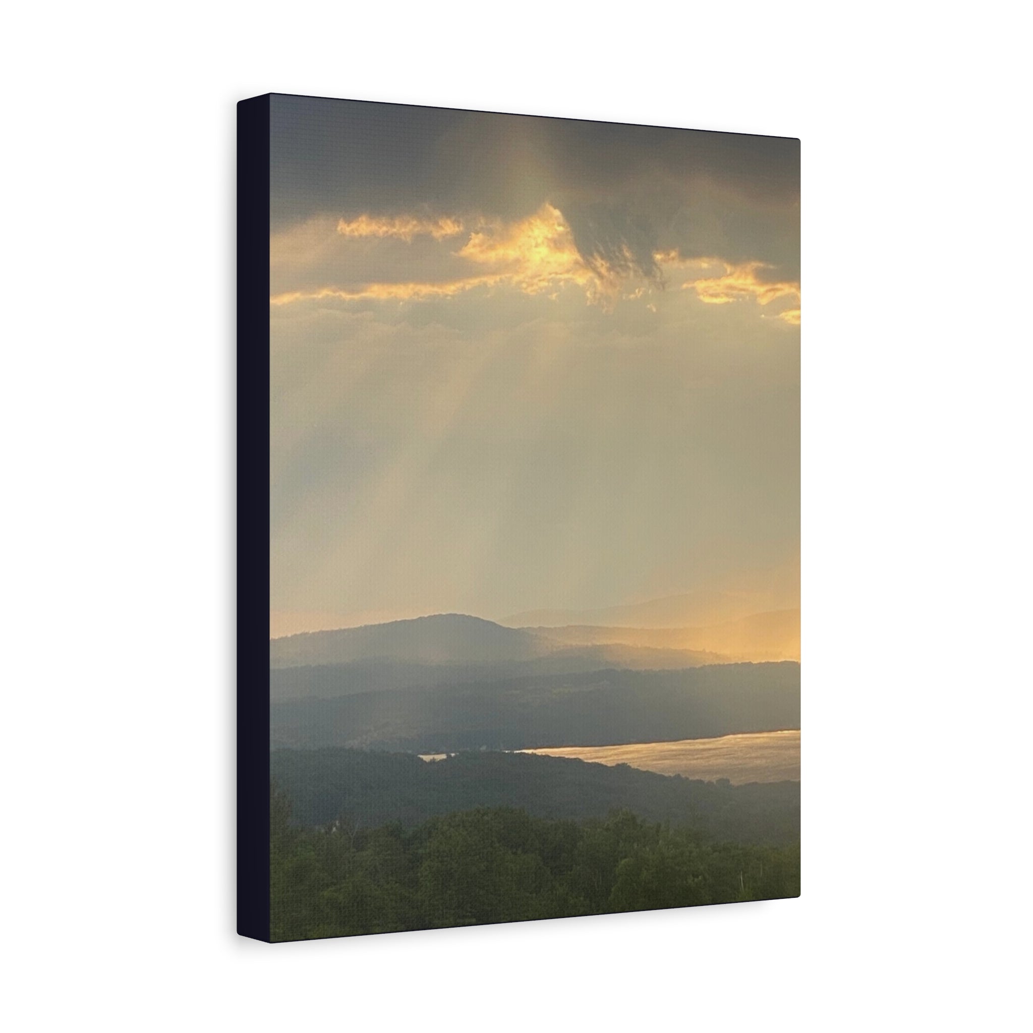 Pale Gold Mist Photo- Matte Stretched Landscape Print