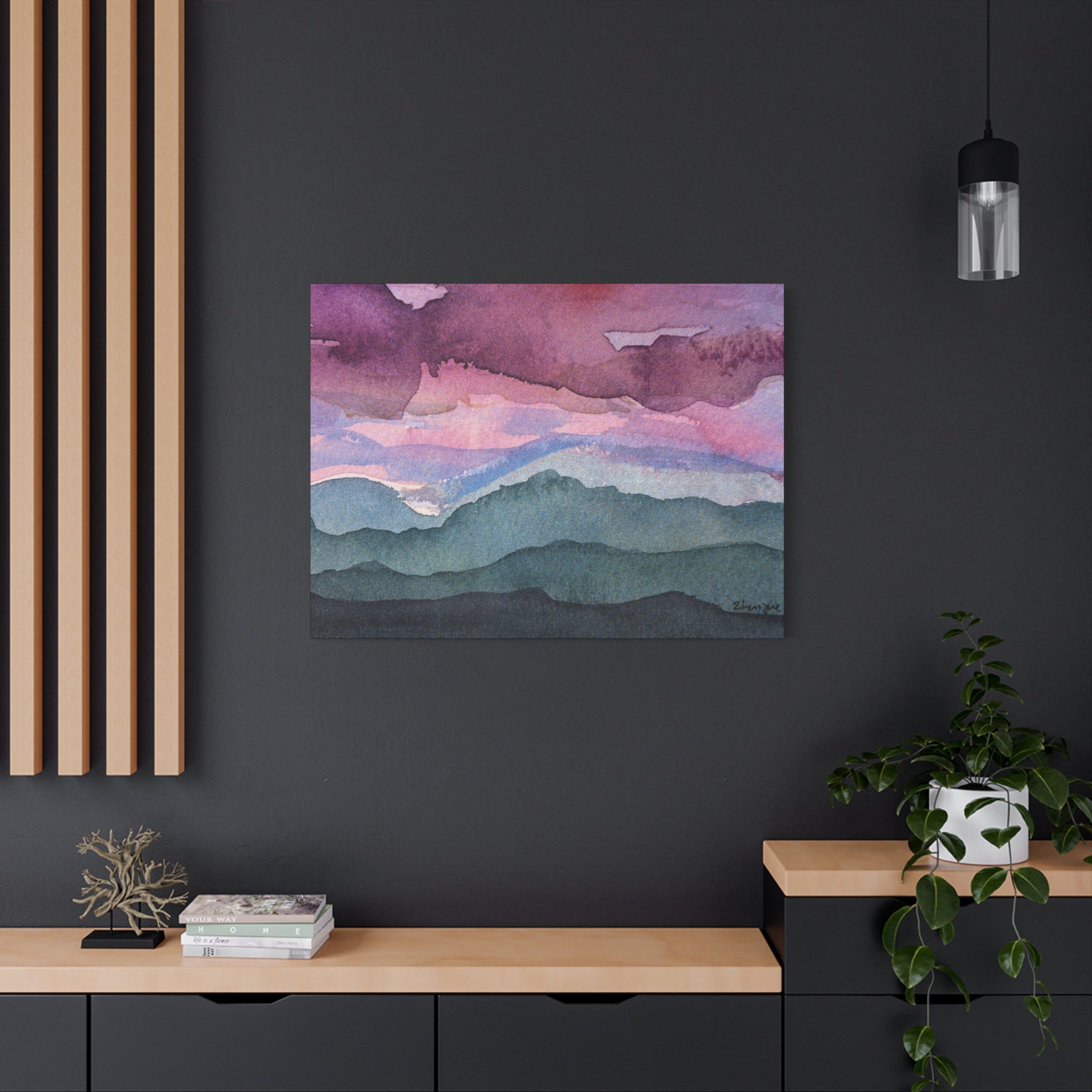 Spring 26 Vivid watercolor on canvas