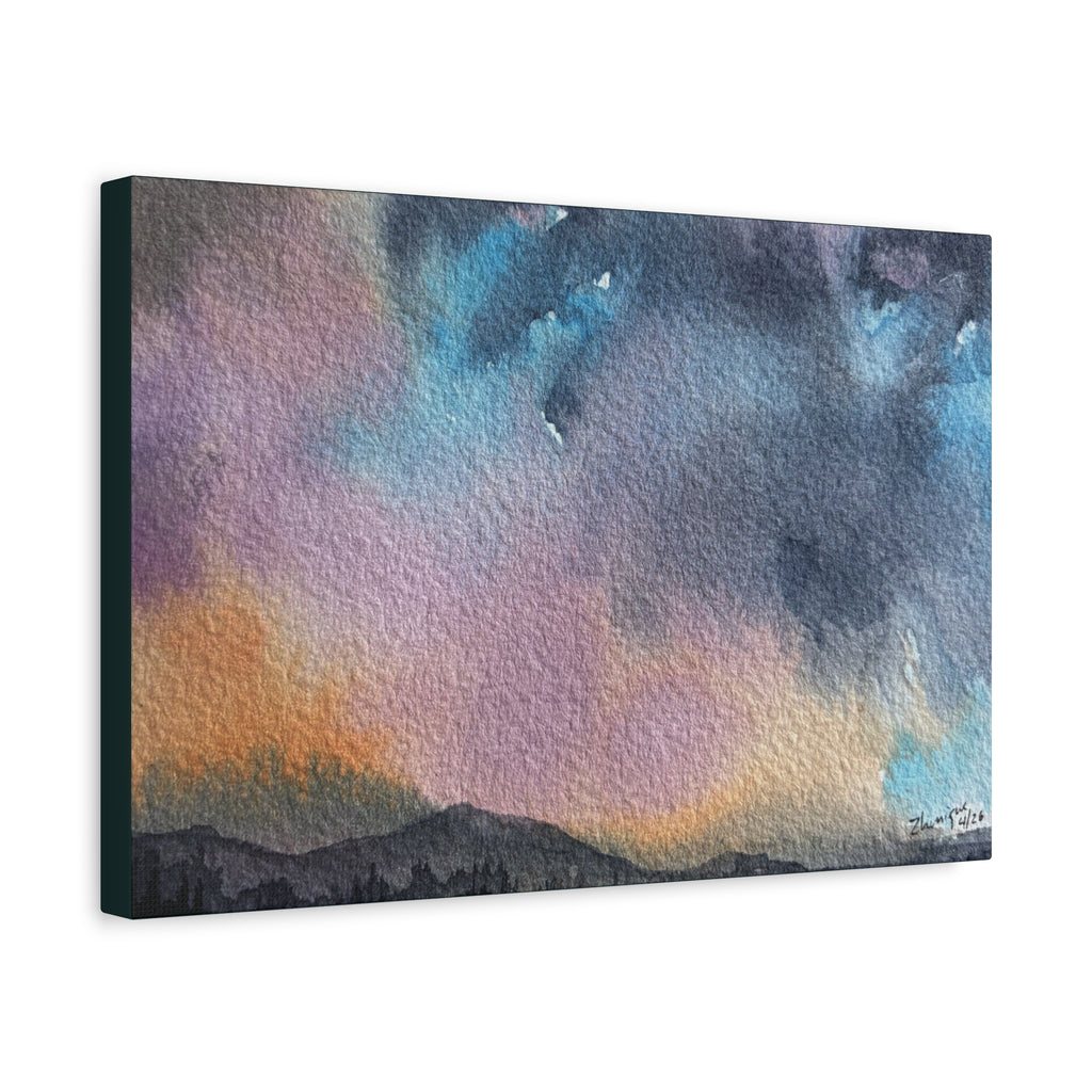 NH Spring fade d watercolor on canvas