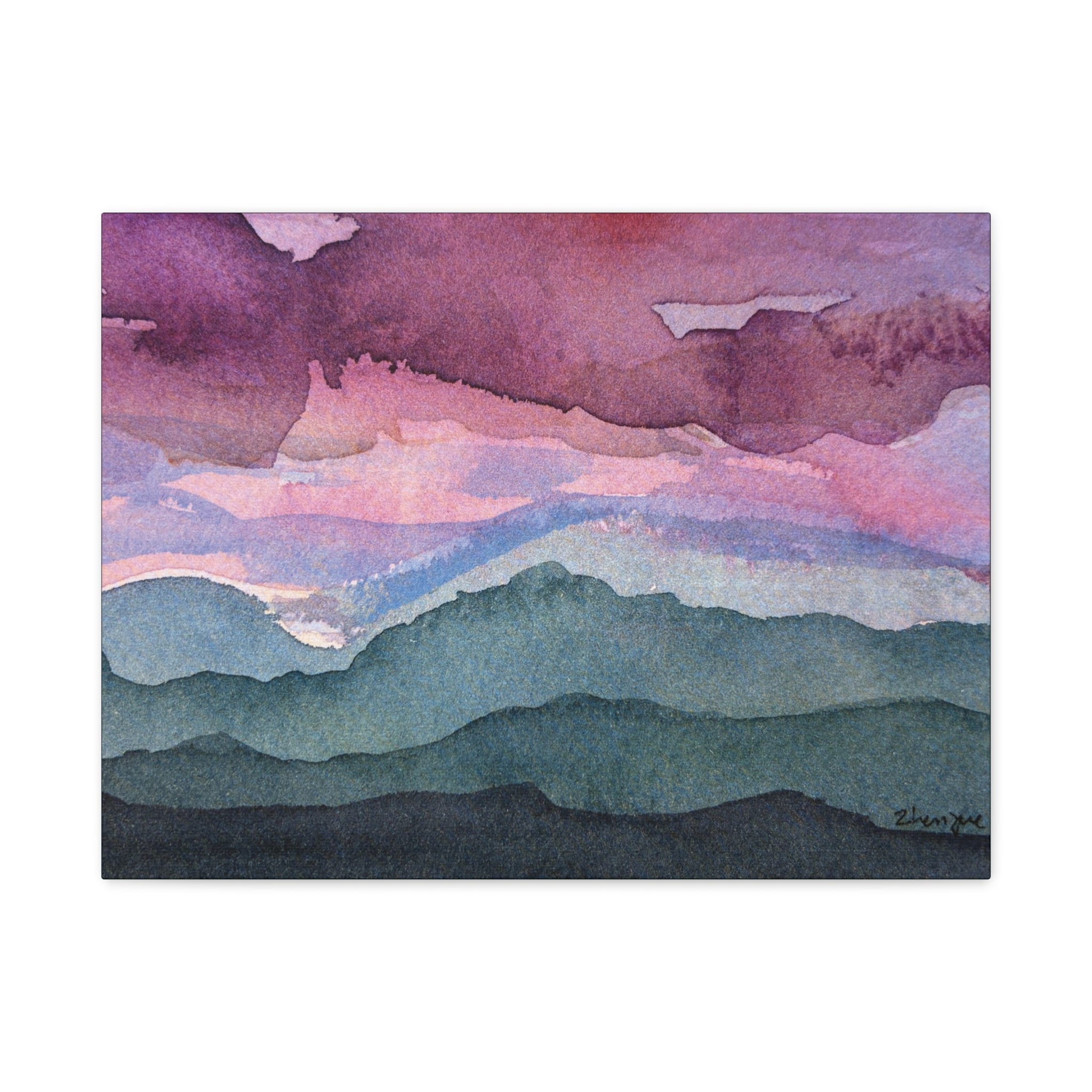 Spring 26 Vivid watercolor on canvas