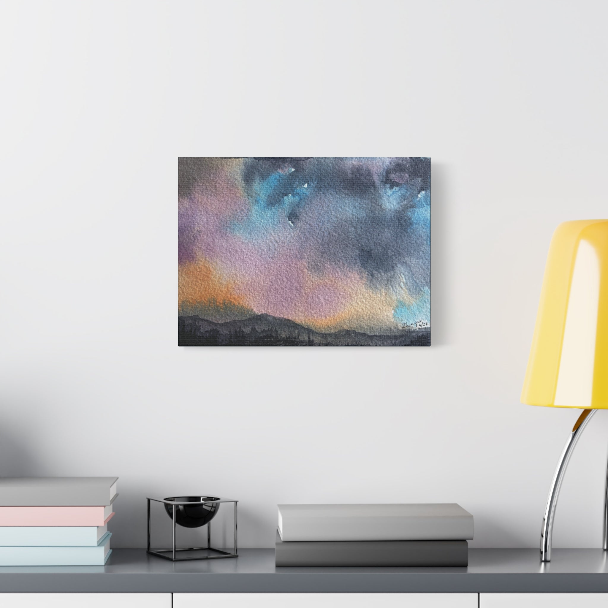 NH Spring fade d watercolor on canvas