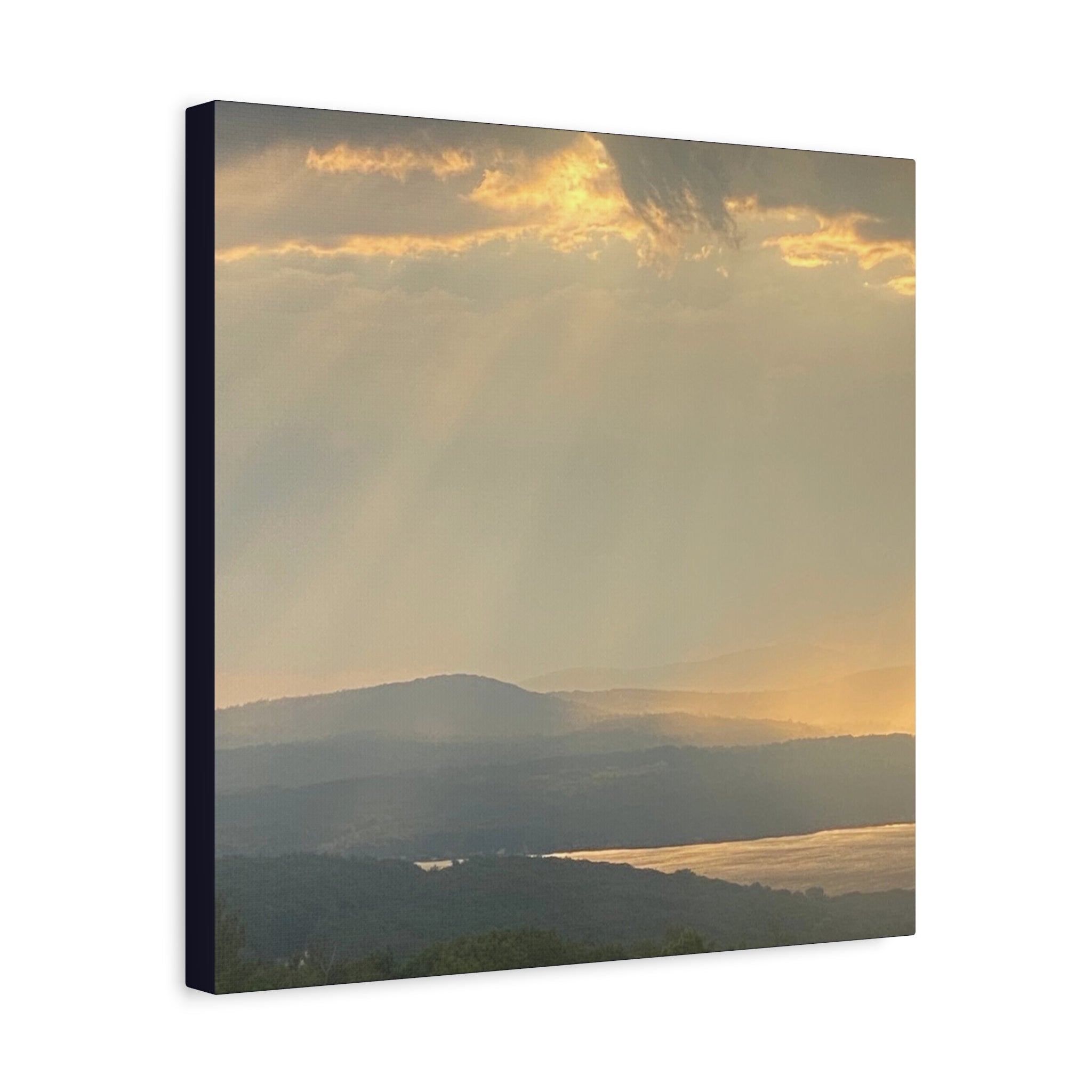 Pale Gold Mist Photo- Matte Stretched Landscape Print