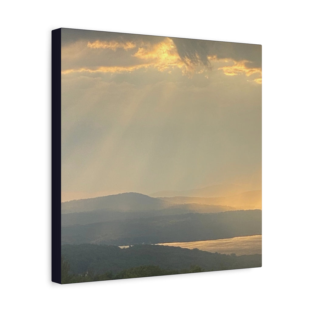 Pale Gold Mist Photo- Matte Stretched Landscape Print