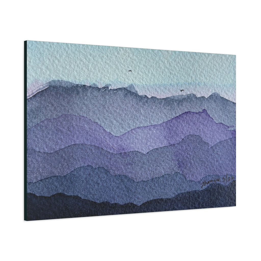British Columbia Foggy d Watercolor Canvas Print