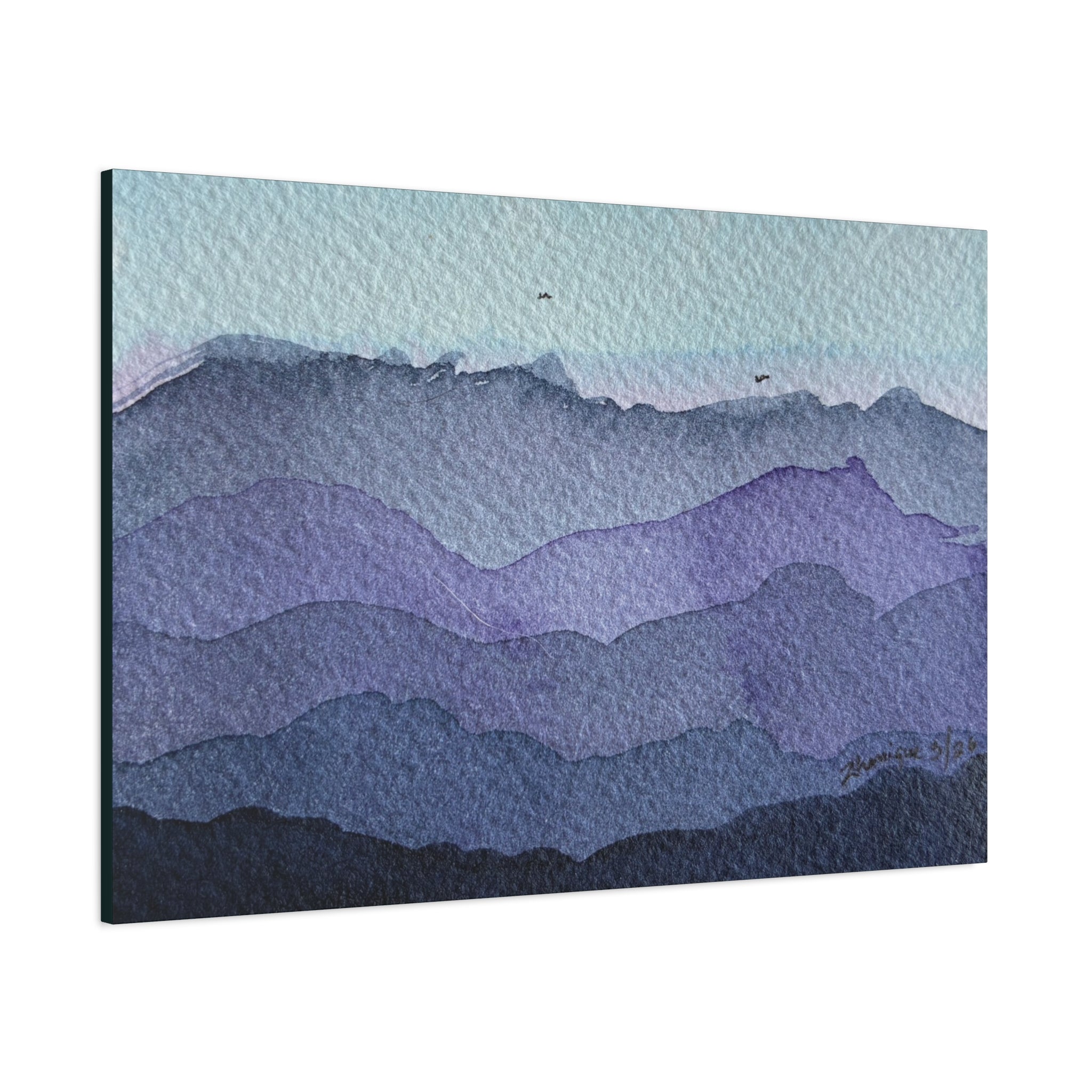 British Columbia Foggy d Watercolor Canvas Print