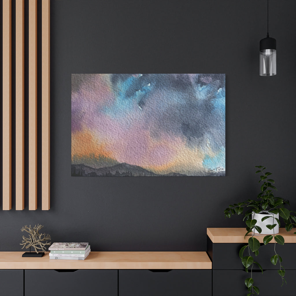 NH Spring fade d watercolor on canvas