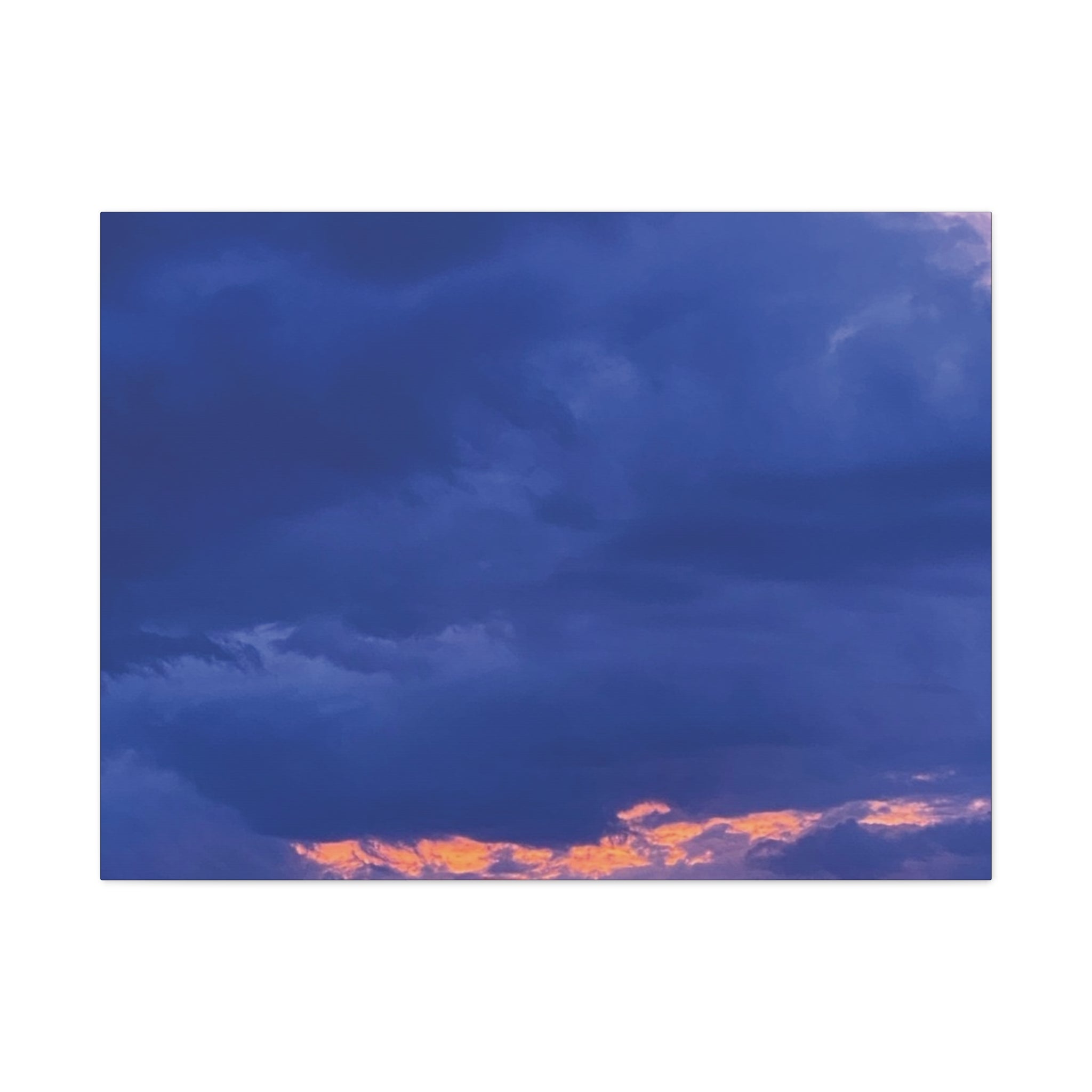 Blue Sunset c Matte Canvas Wall Art — Stretched 1.25"