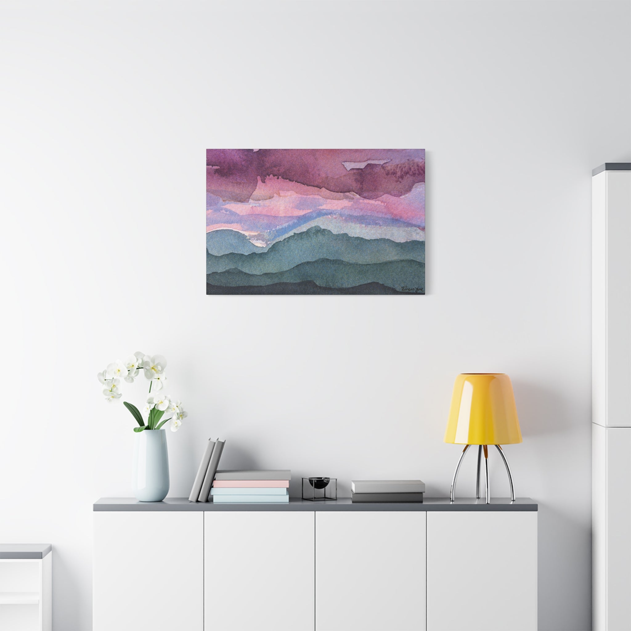 Spring 26 Vivid watercolor on canvas