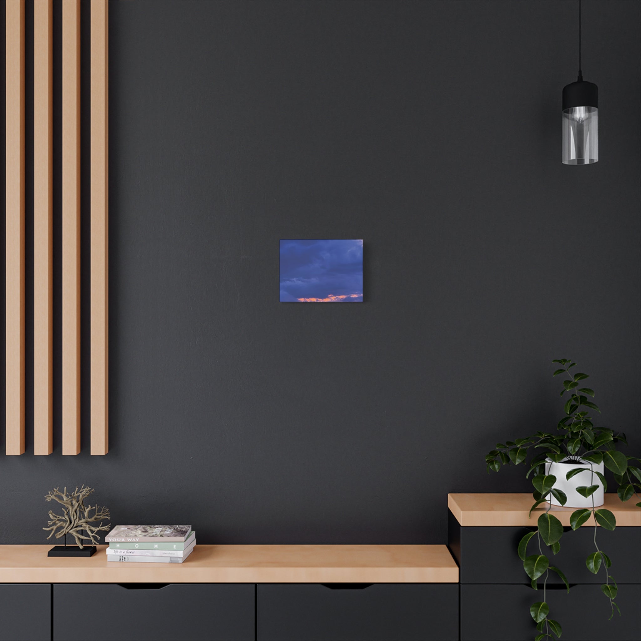 Blue Sunset c Matte Canvas Wall Art — Stretched 1.25"