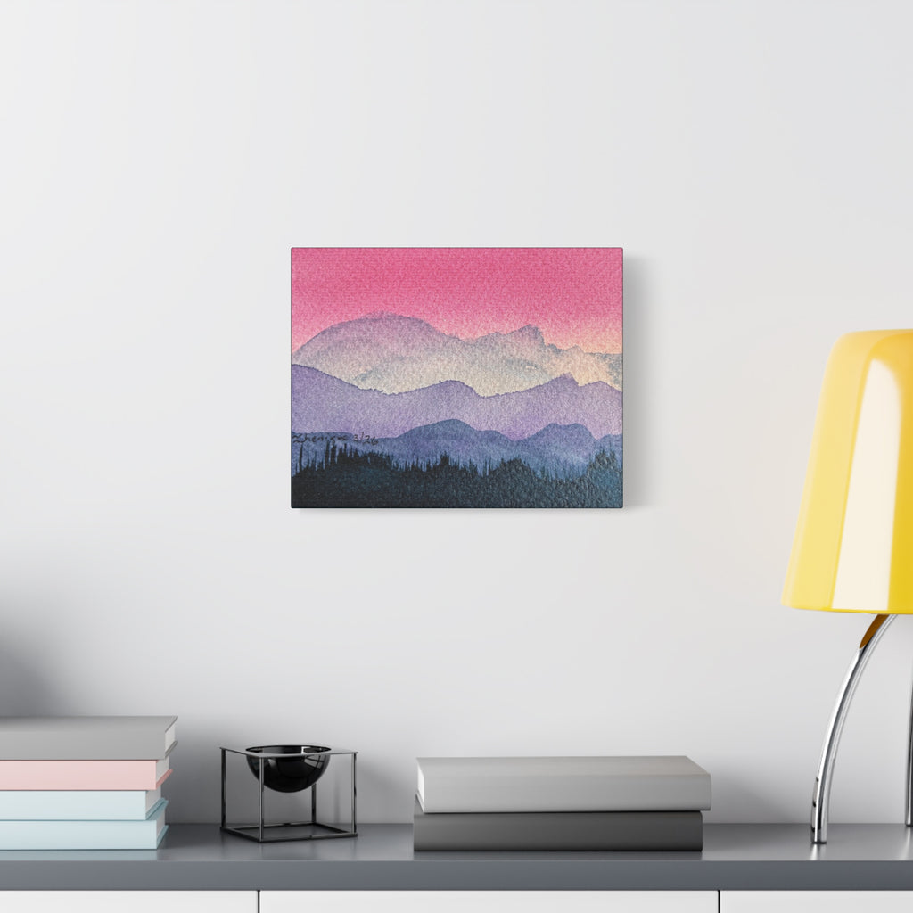 Jen Pink Sky watercolor on canvas
