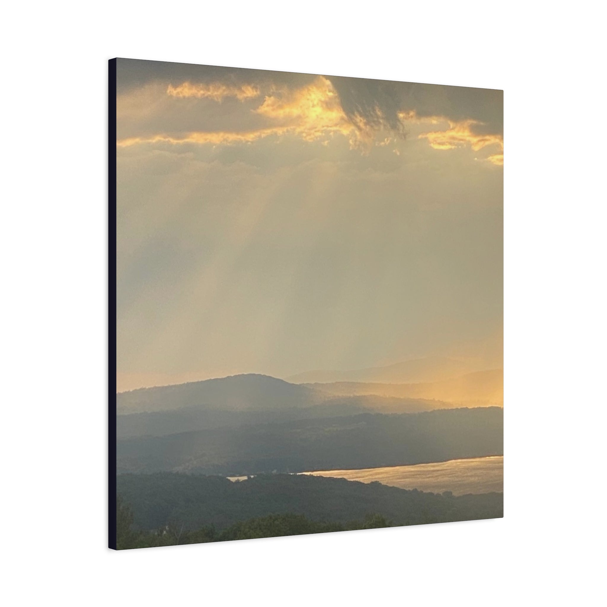 Pale Gold Mist Photo- Matte Stretched Landscape Print