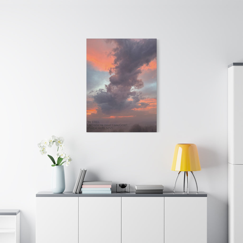 Be Still Scriptural Canvas Print — Matte Stretched Wall Art
