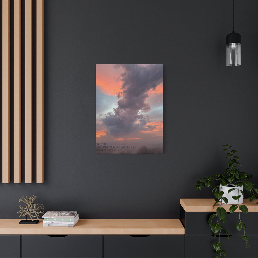 Be Still Scriptural Canvas Print — Matte Stretched Wall Art