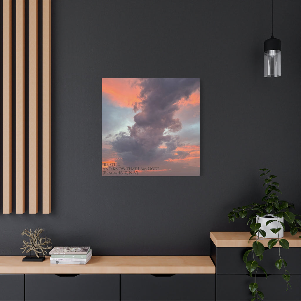 Be Still Scriptural Canvas Print — Matte Stretched Wall Art