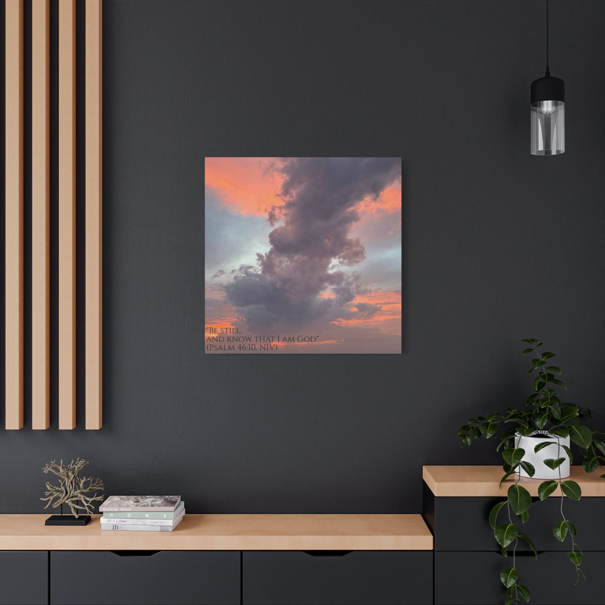 Be Still Scriptural Canvas Print — Matte Stretched Wall Art