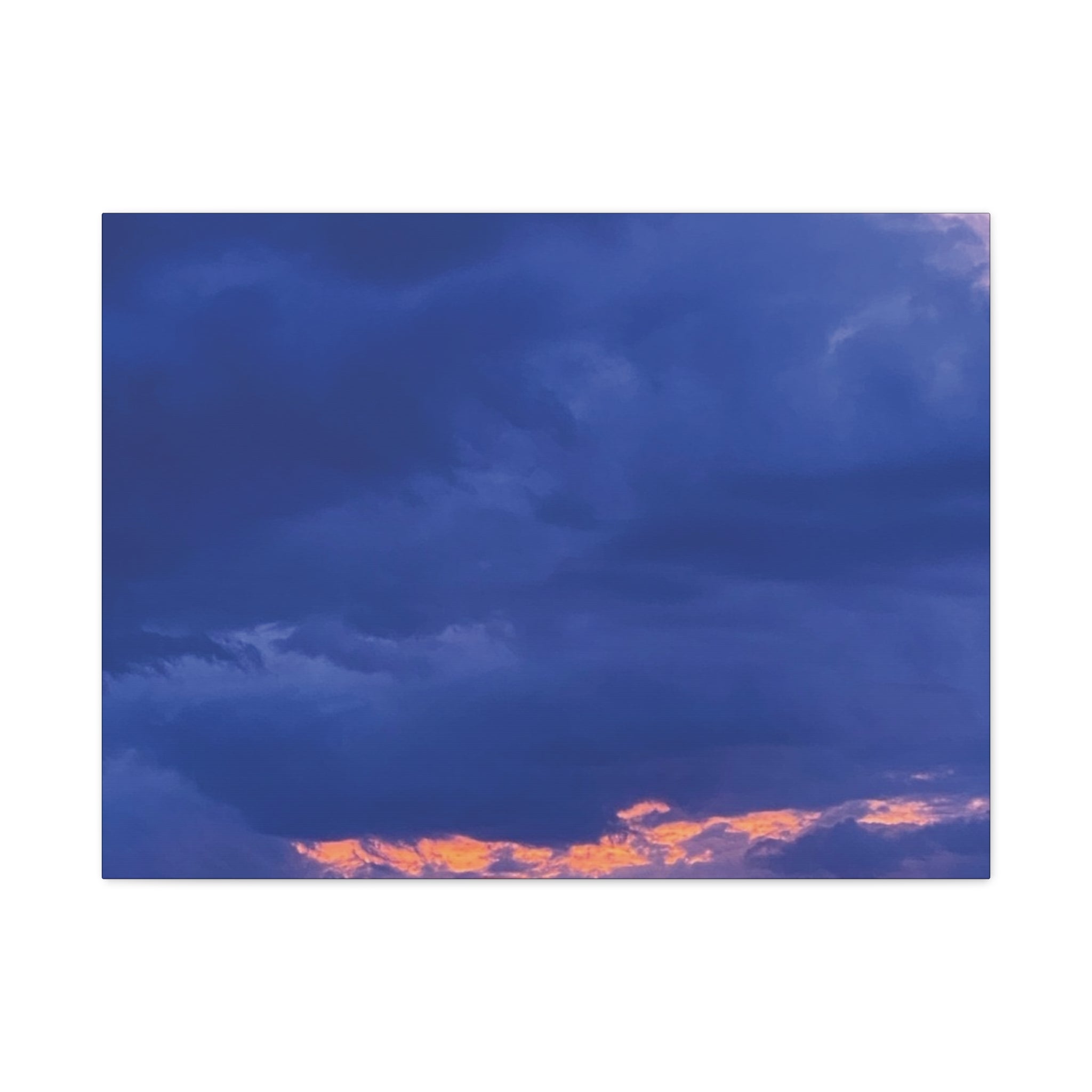 Blue Sunset c Matte Canvas Wall Art — Stretched 1.25"
