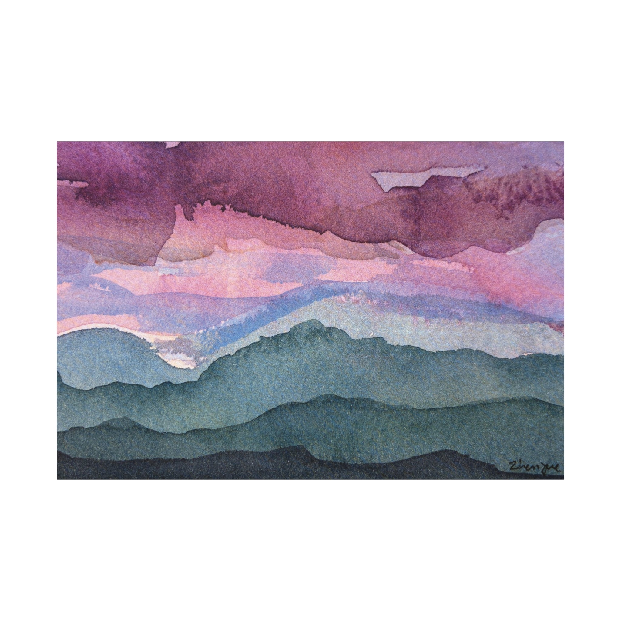 Spring 26 Vivid watercolor on canvas