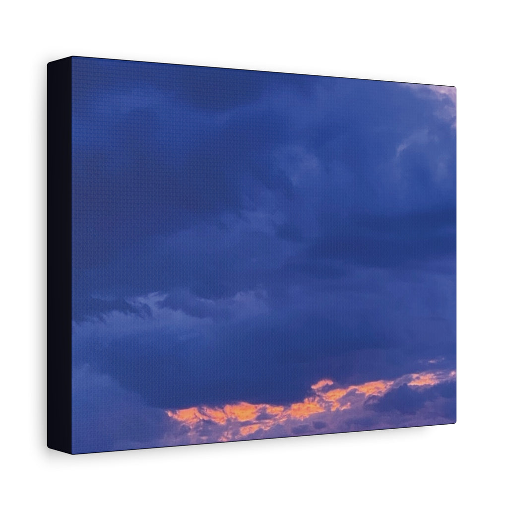Blue Sunset c Matte Canvas Wall Art — Stretched 1.25"