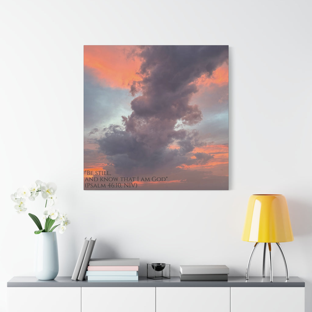 Be Still Scriptural Canvas Print — Matte Stretched Wall Art