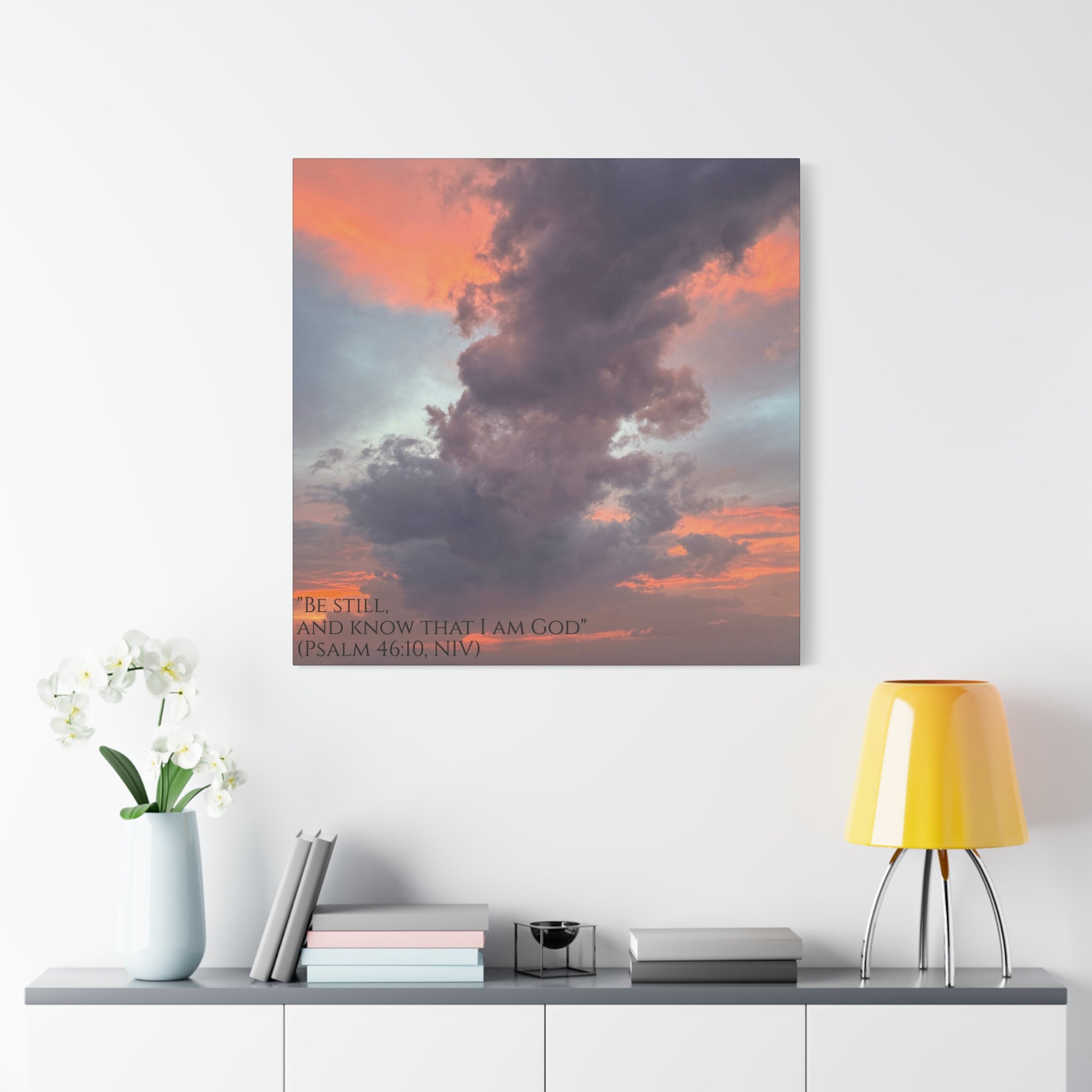 Be Still Scriptural Canvas Print — Matte Stretched Wall Art