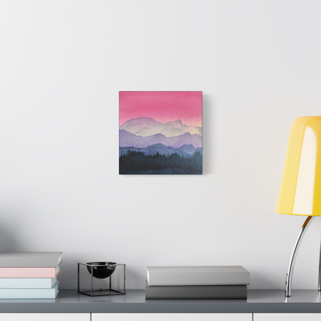 Jen Pink Sky watercolor on canvas