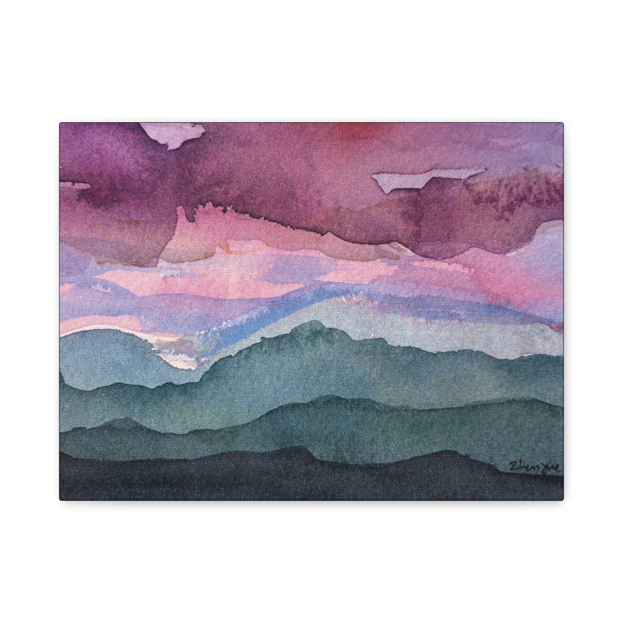 Spring 26 Vivid watercolor on canvas