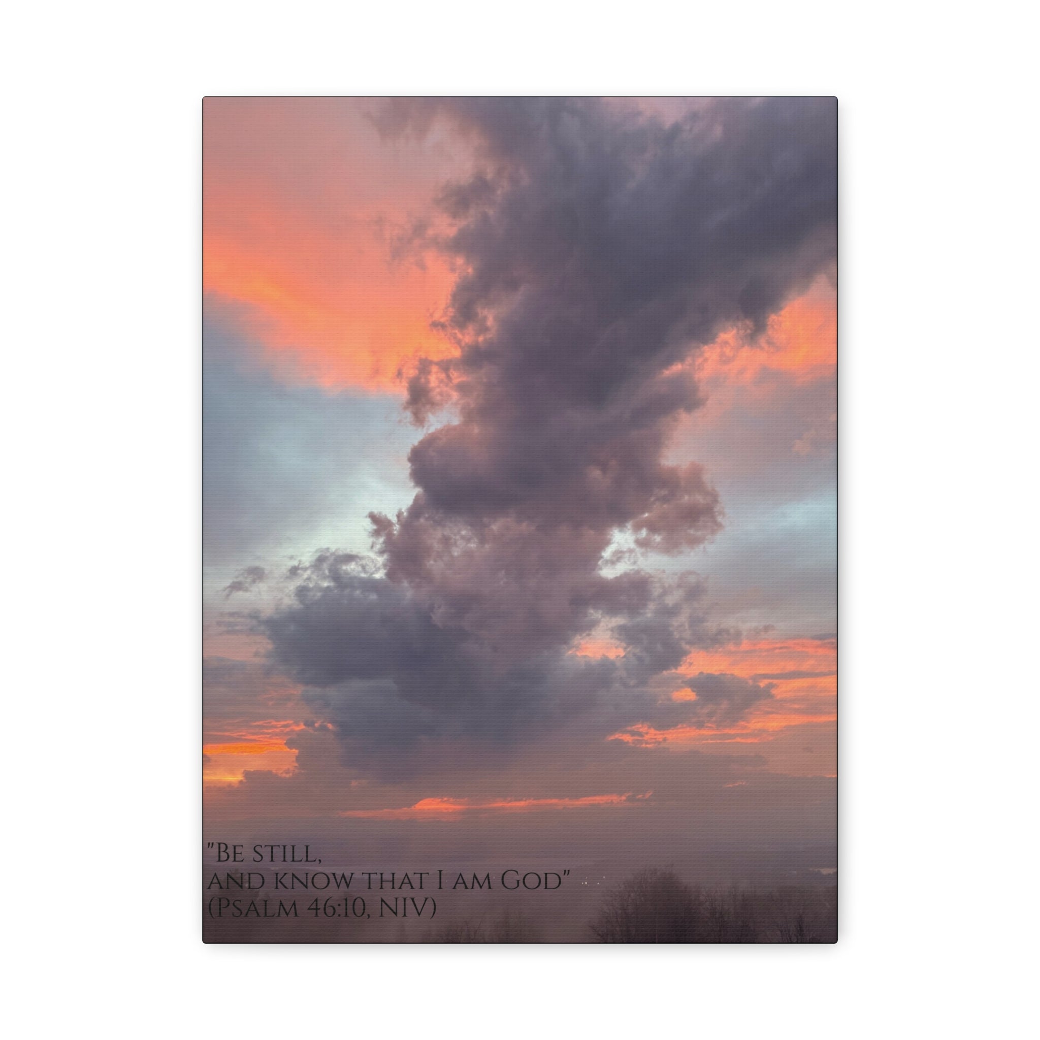 Be Still Scriptural Canvas Print — Matte Stretched Wall Art