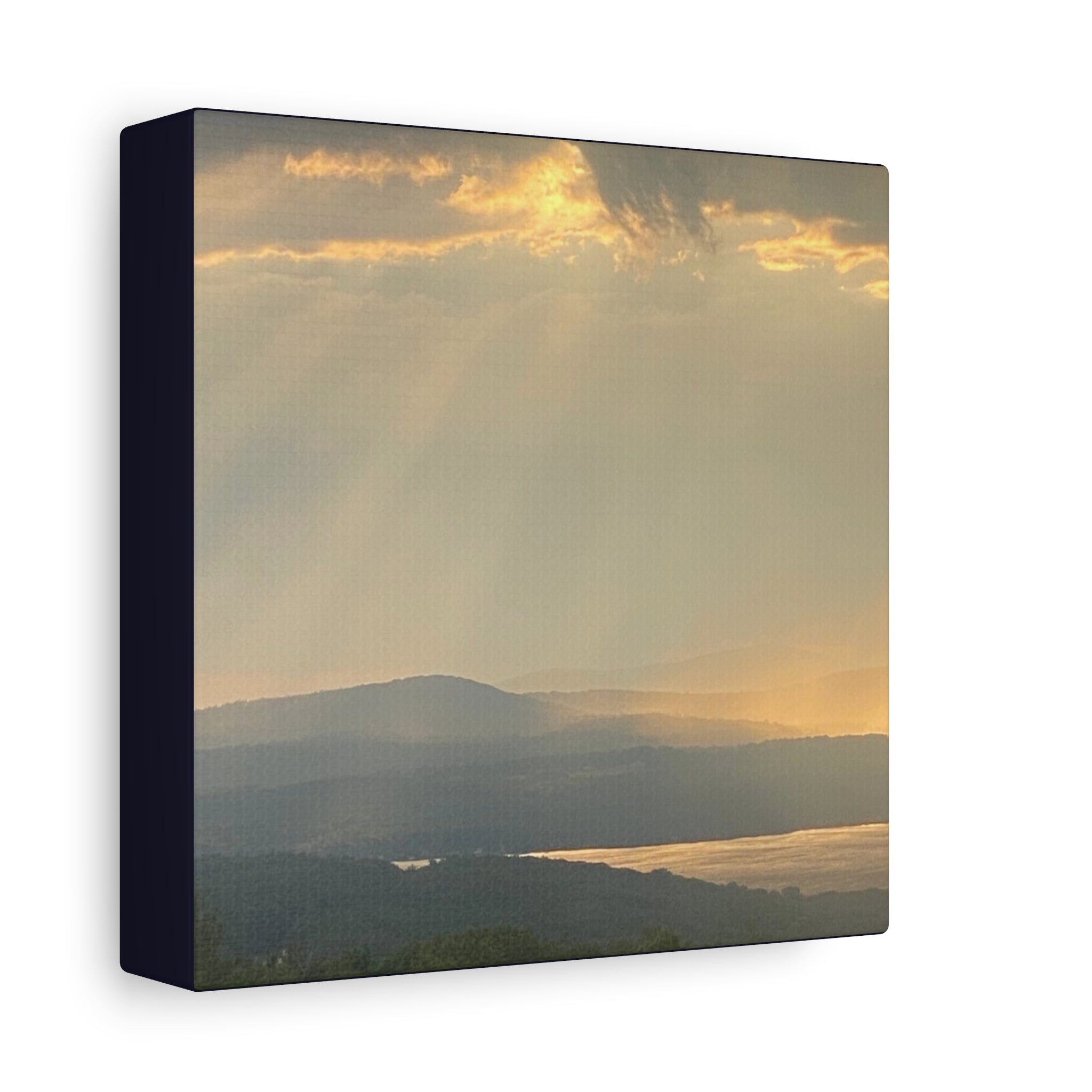 Pale Gold Mist Photo- Matte Stretched Landscape Print