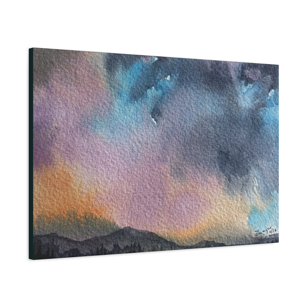 NH Spring fade d watercolor on canvas