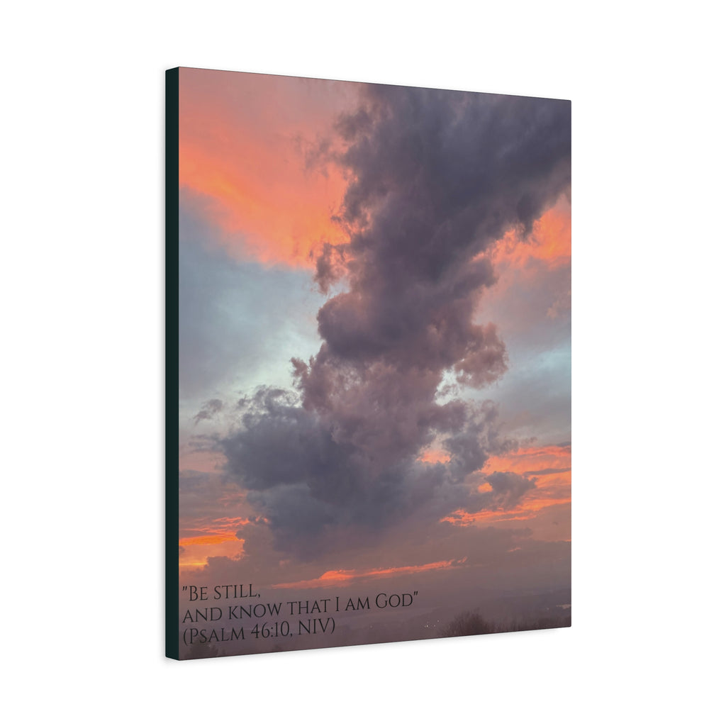 Be Still Scriptural Canvas Print — Matte Stretched Wall Art