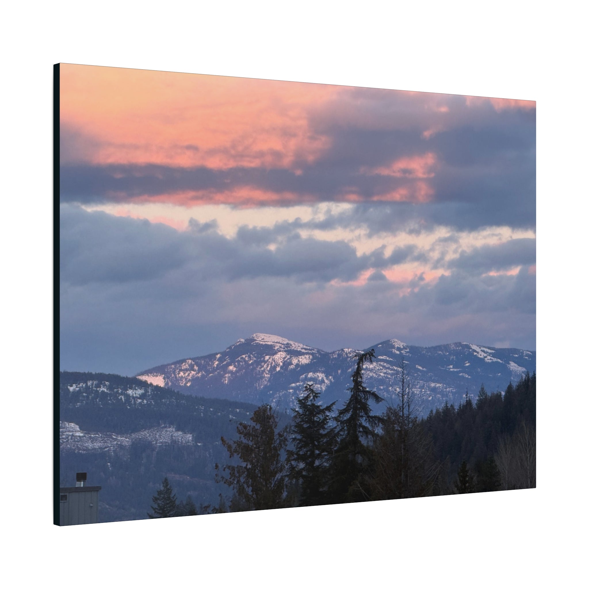 British Columbia Spring Mountain Photo Canvas Wall Art — Stretched Matte Landscape Print