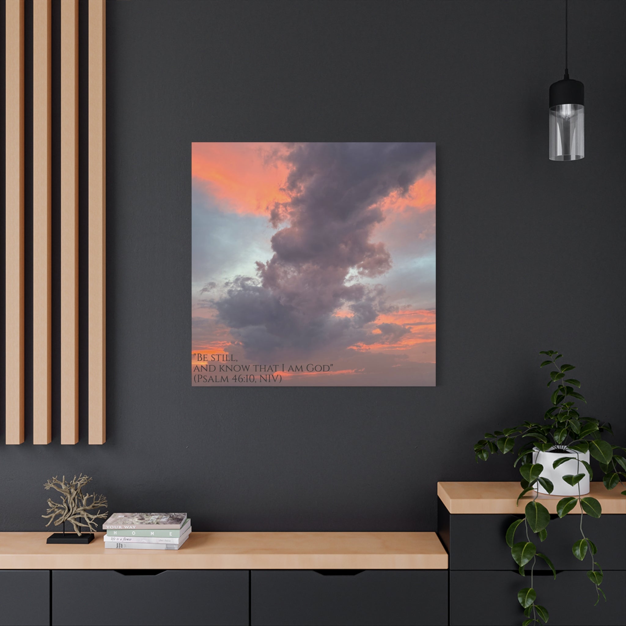 Be Still Scriptural Canvas Print — Matte Stretched Wall Art