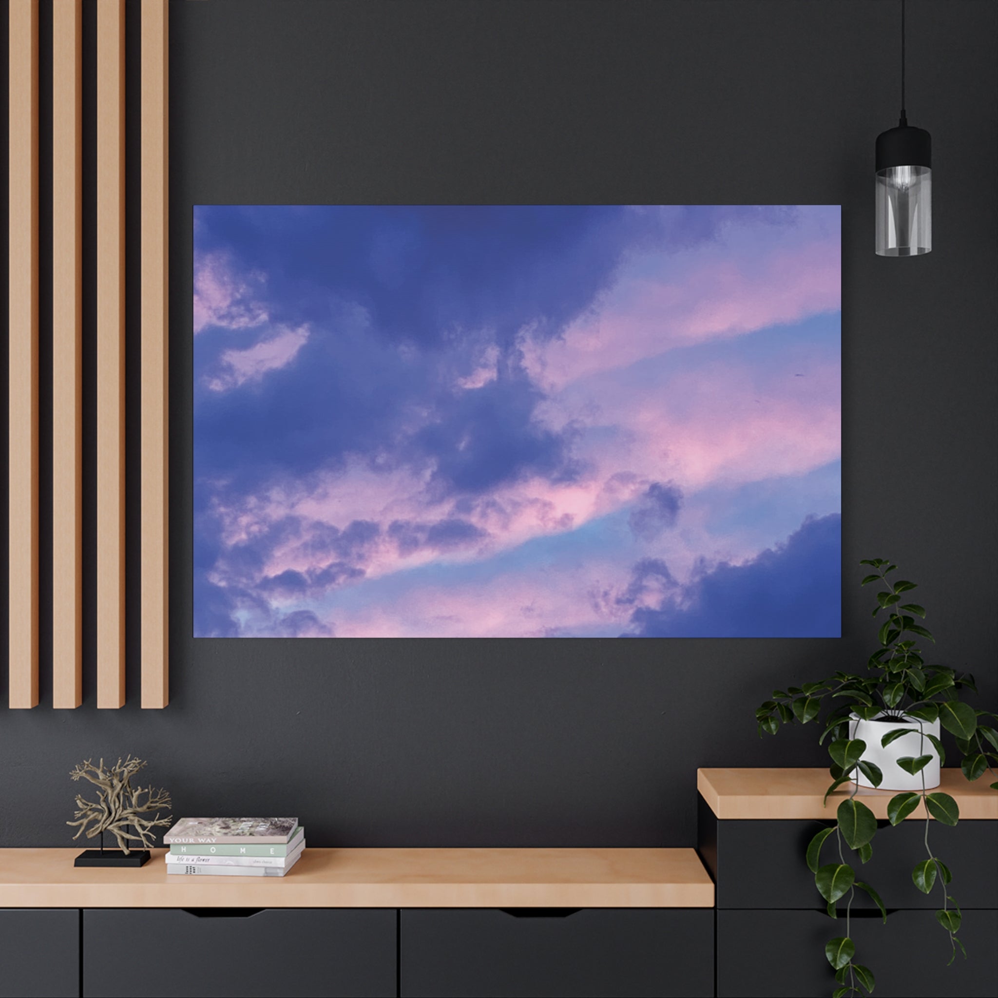 Blue Sunset Matte Canvas Wall Art — Stretched 1.25"