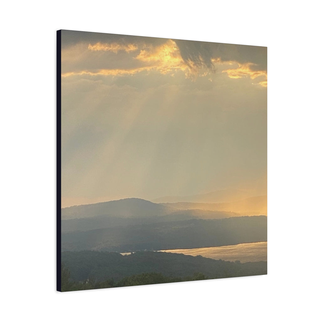 Pale Gold Mist Photo- Matte Stretched Landscape Print