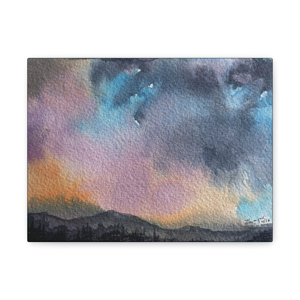 NH Spring fade d watercolor on canvas